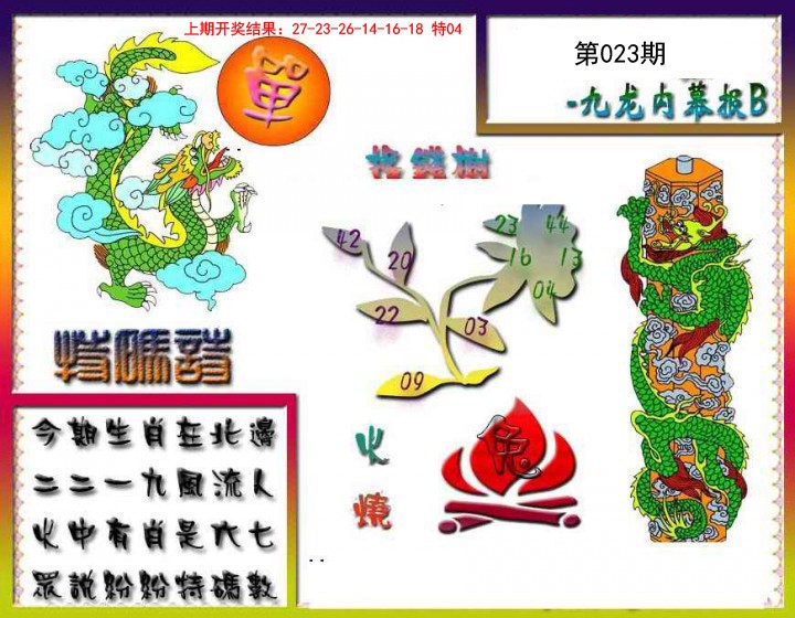 2025023期九龙内幕特肖图a