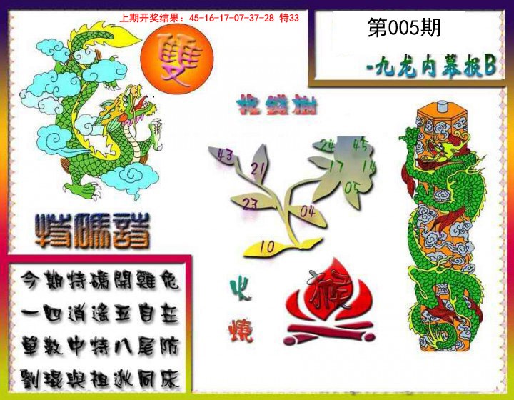2025005期九龙内幕特肖图a