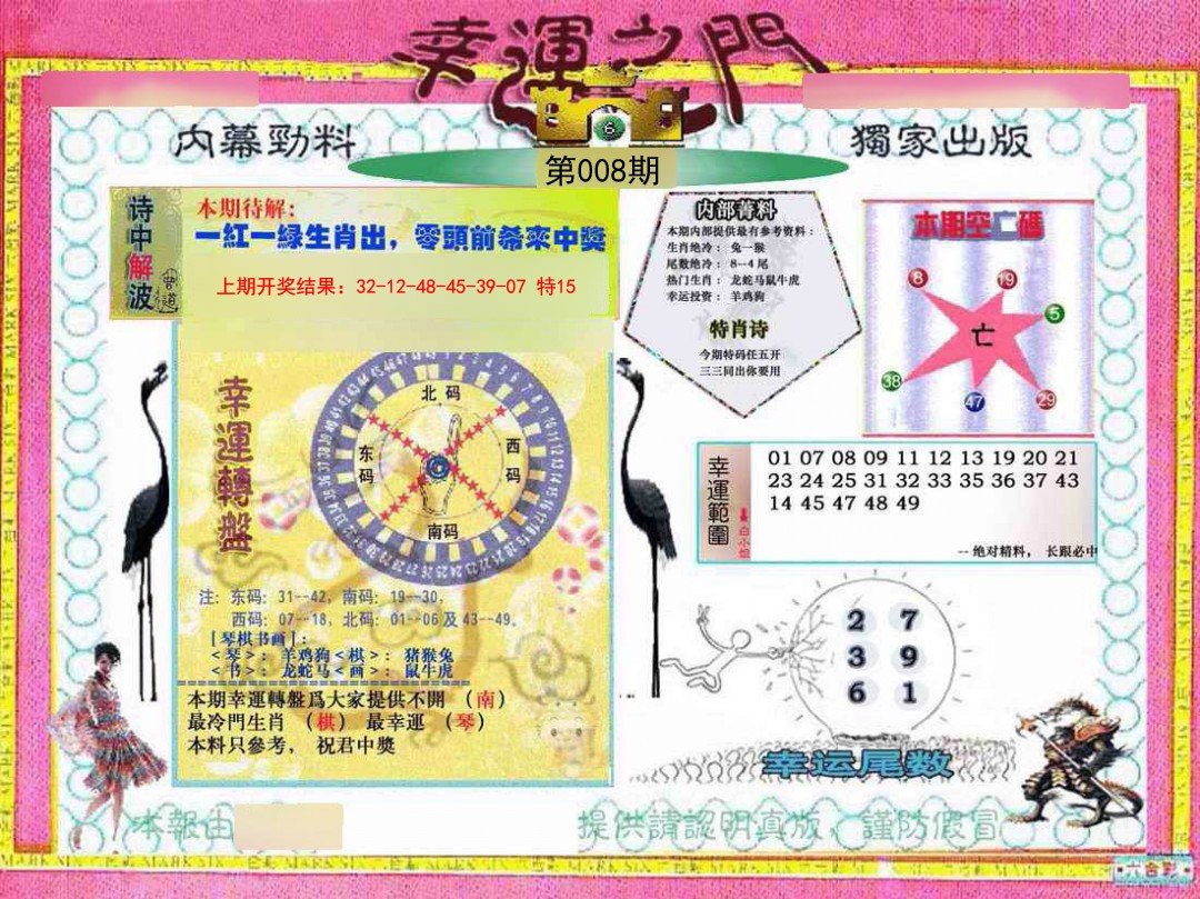 2025008期幸运之门