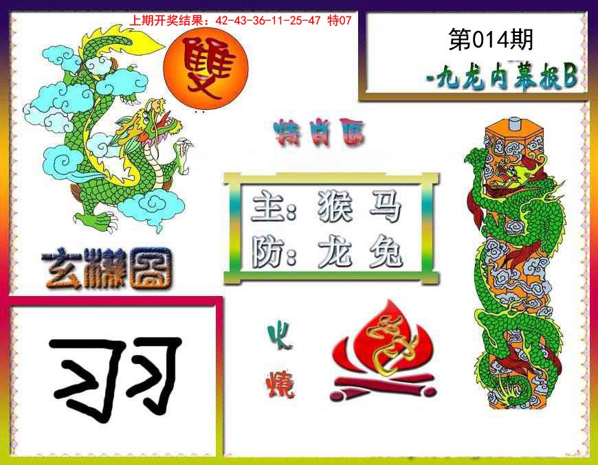 2025014期九龙内幕特肖图B
