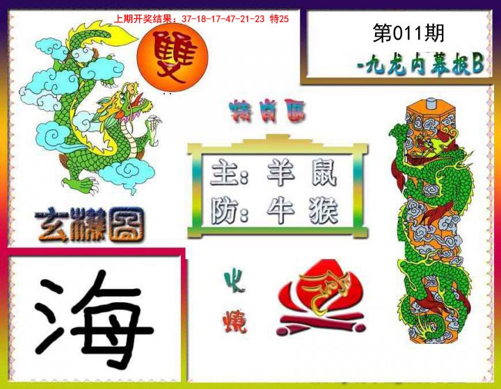 2025011期九龙内幕特肖图B