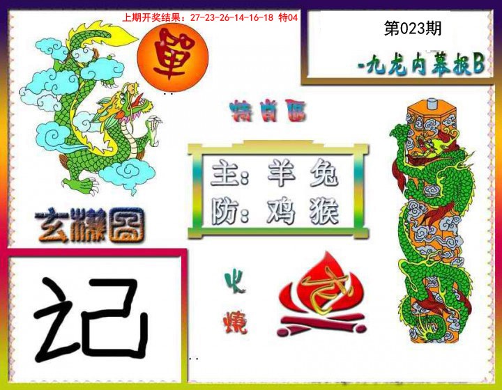 2025023期九龙内幕特肖图B