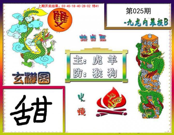 2025025期九龙内幕特肖图B