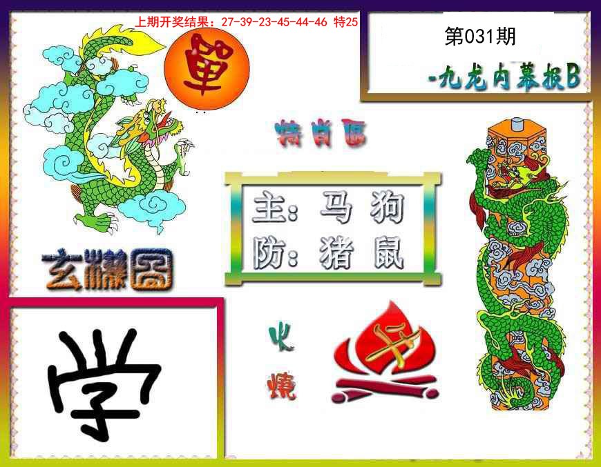 2025031期九龙内幕特肖图B