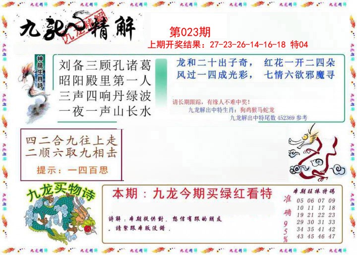 2025023期九龙精解
