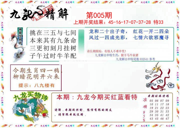 2025005期九龙精解