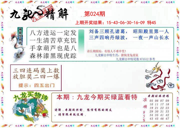 2025024期九龙精解