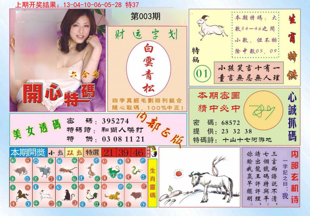 2025003期开心特码