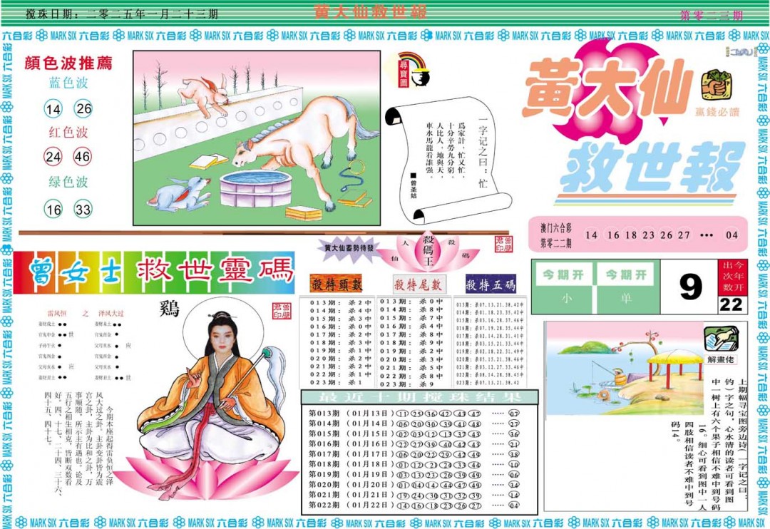 2025023期黄大仙救世A