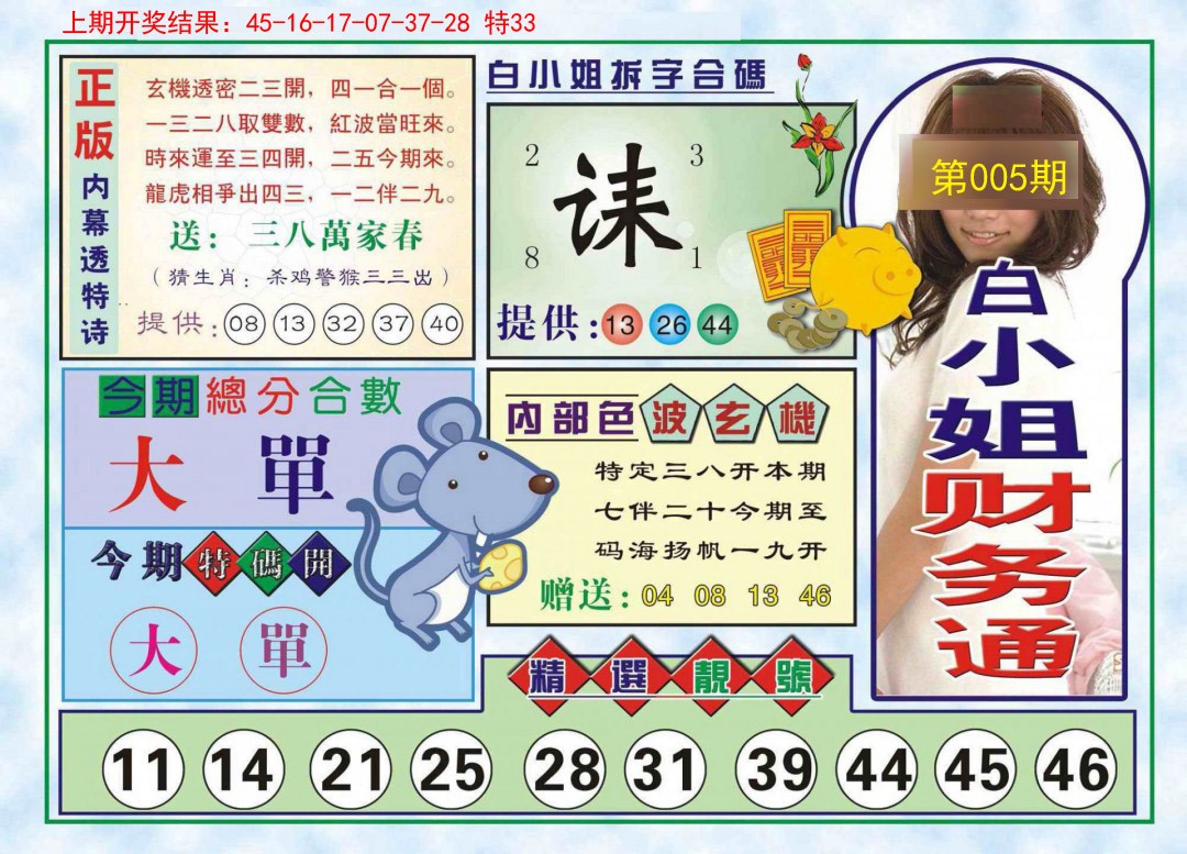 2025005期白小姐财务通