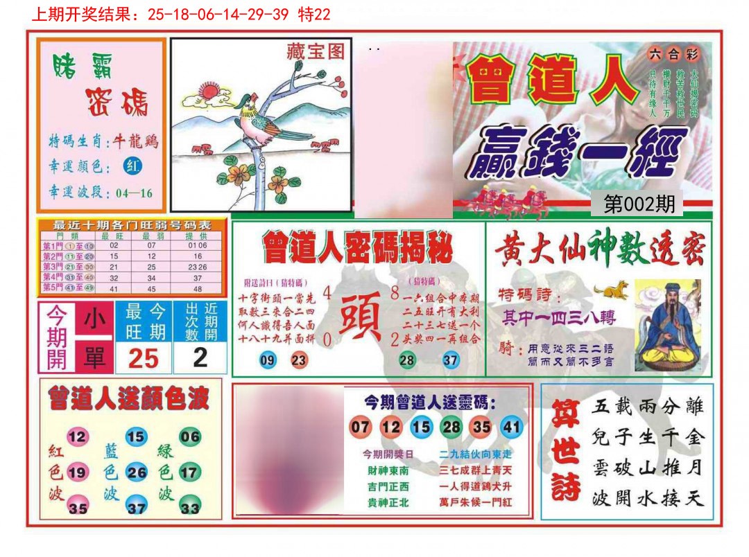 2025002期赢钱一经