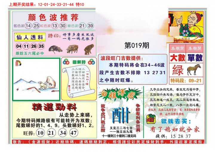 2025019期金运招财
