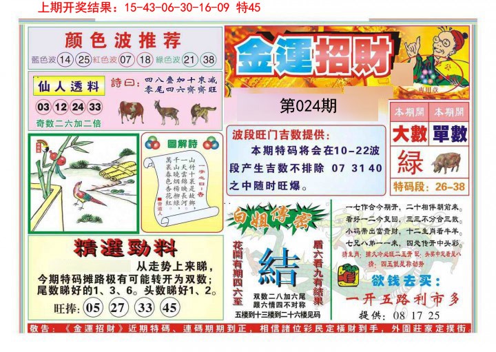 2025024期金运招财