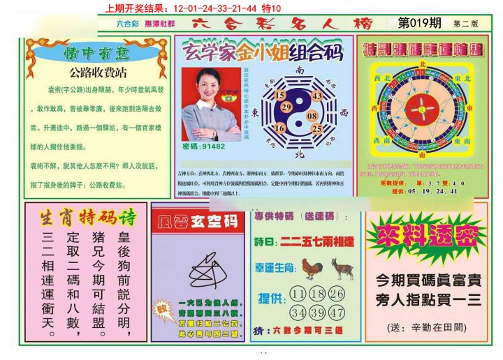 2025019期名人榜B