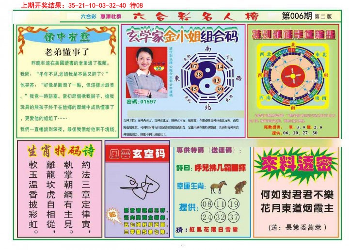 2025006期名人榜B