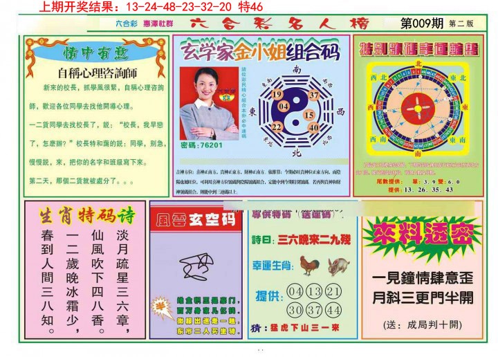2025009期名人榜B