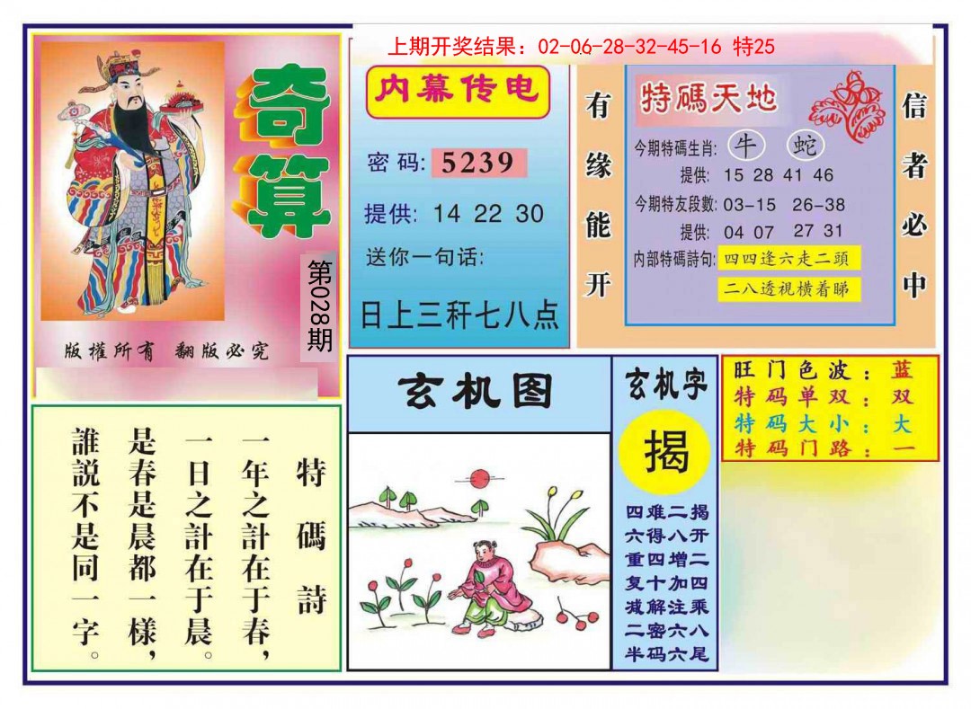 2025028期奇算