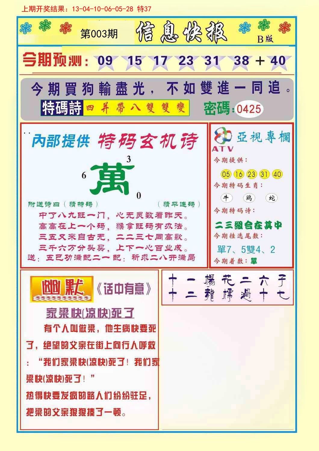 2025003期信息快报B