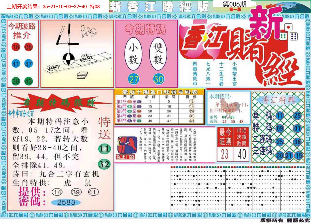 2025006期新香江赌经A