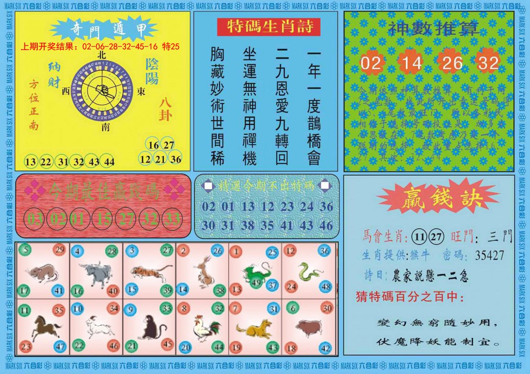 2025028期黄大仙灵码B