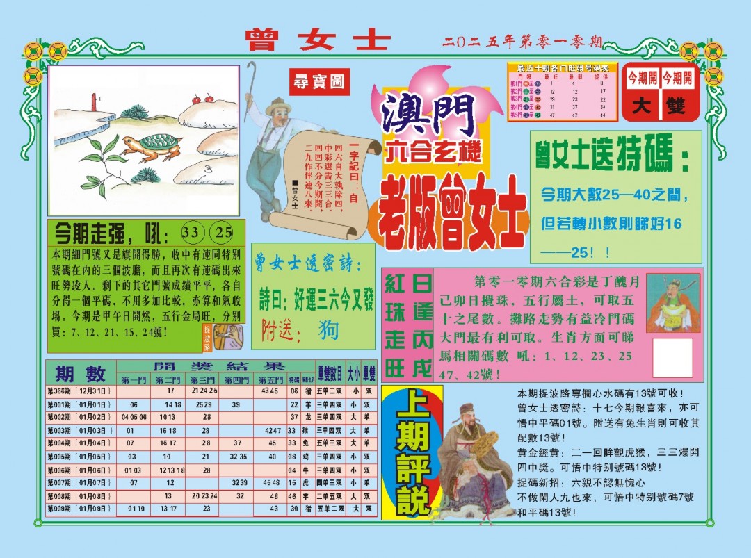 2025010期老版曾女士A