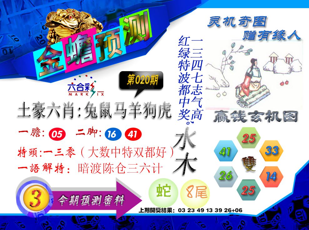 2025020期金蟾预测