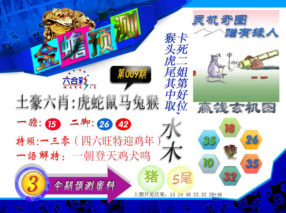 2025009期金蟾预测