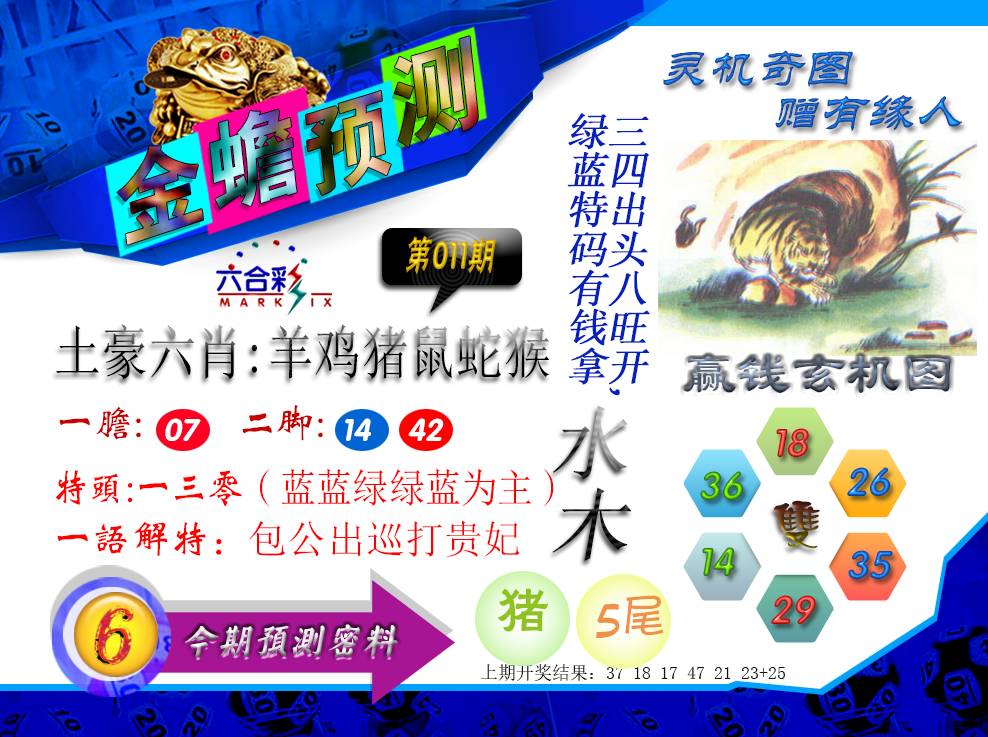 2025011期金蟾预测