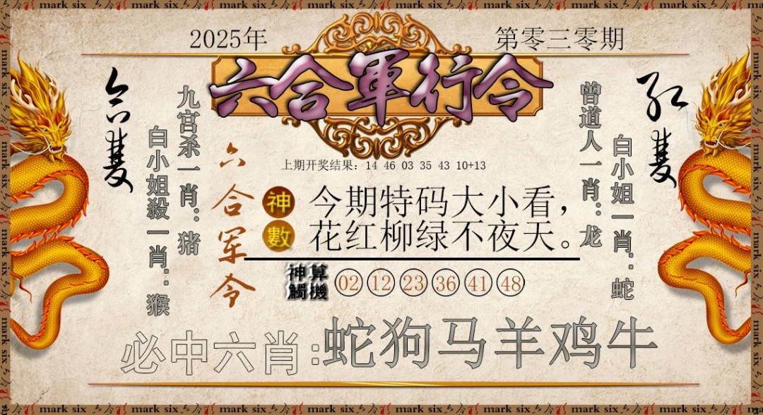 2025030期六合军行令