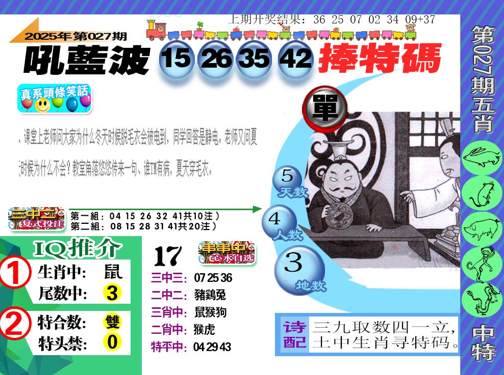 2025027期新特报