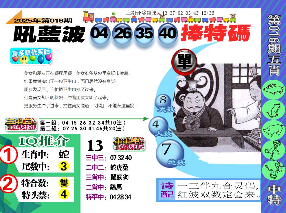 2025016期新特报