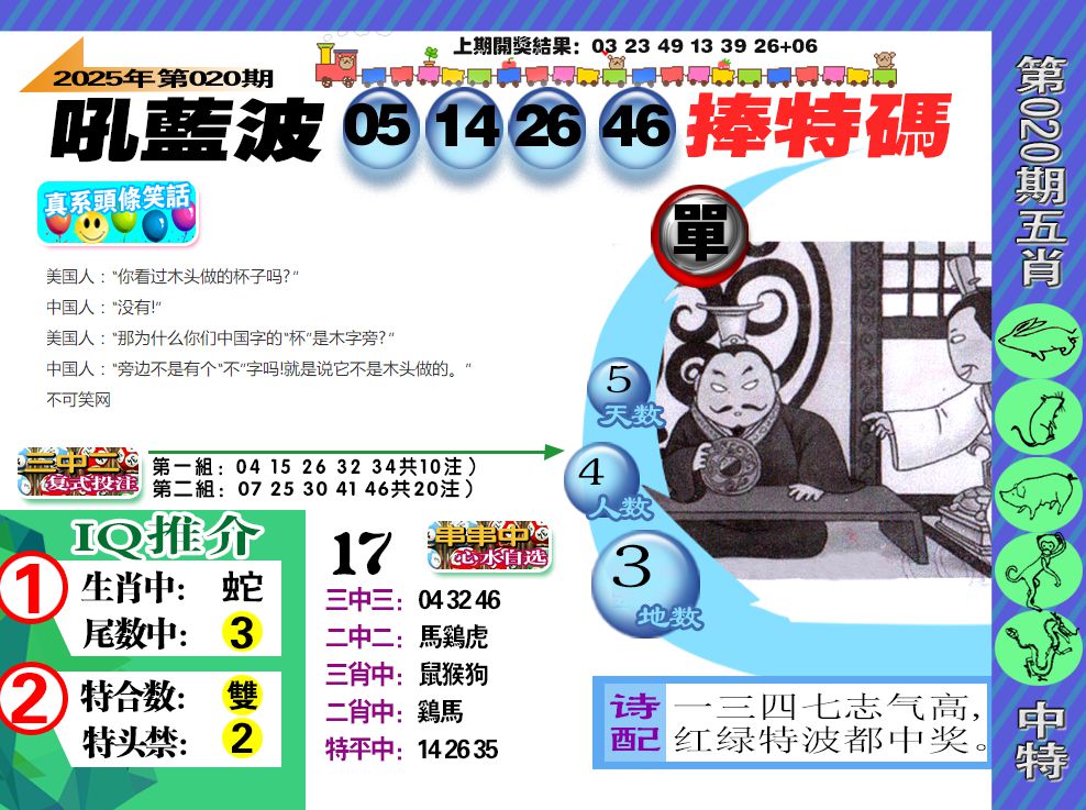 2025020期新特报