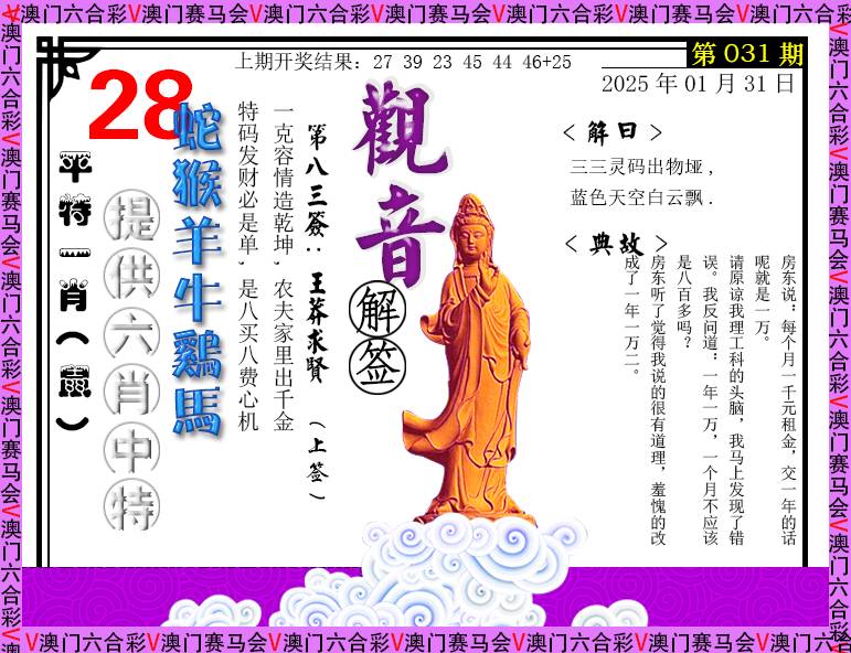 2025031期观音解签