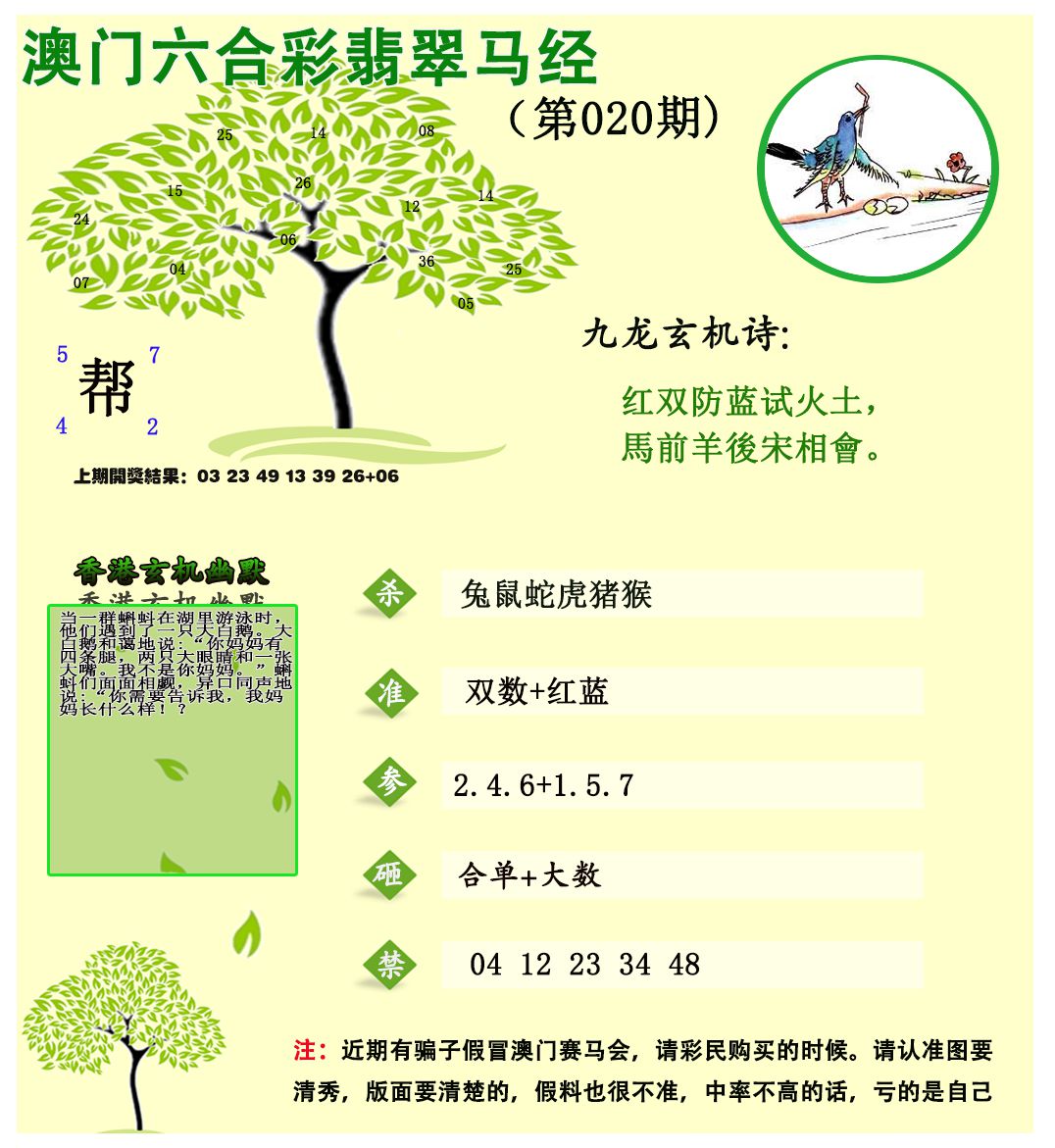 2025020期翡翠马经