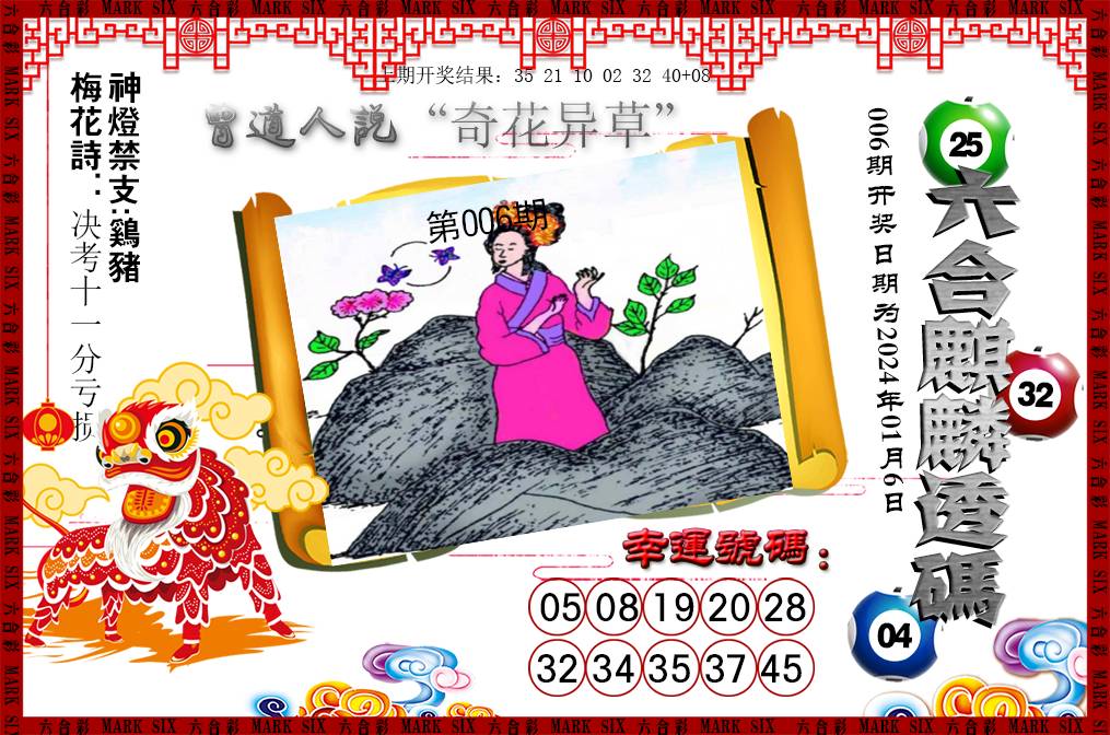 2025006期六合麒麟透码