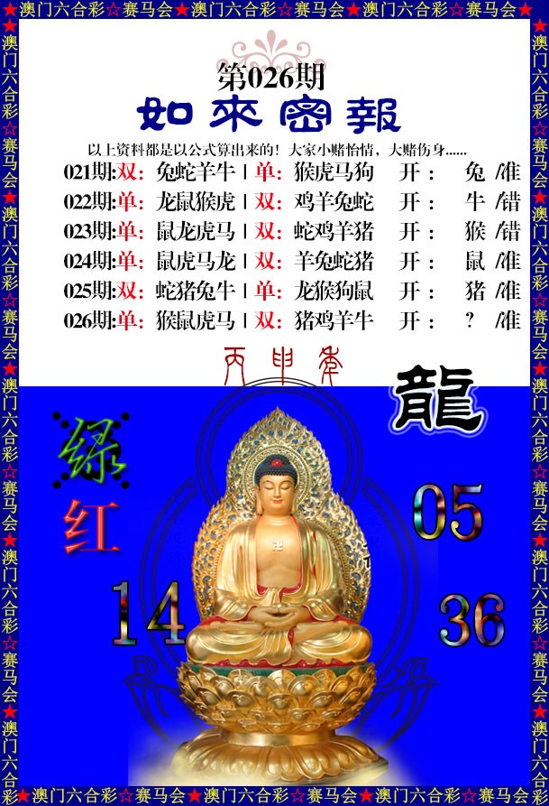 2025026期如来秘报