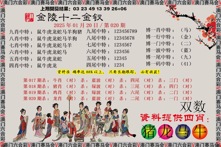 2025020期金陵十二金钗