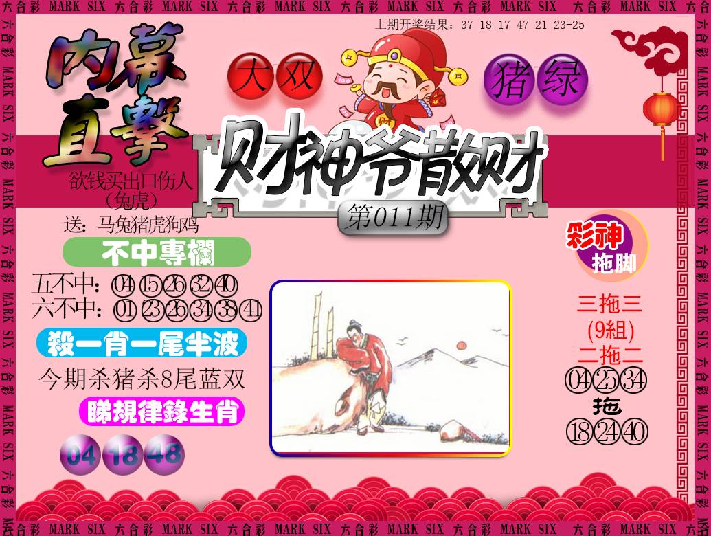 2025011期财神爷散财