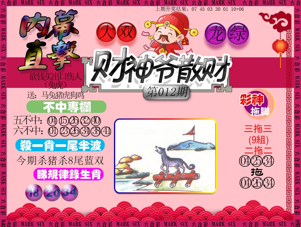 2025012期财神爷散财