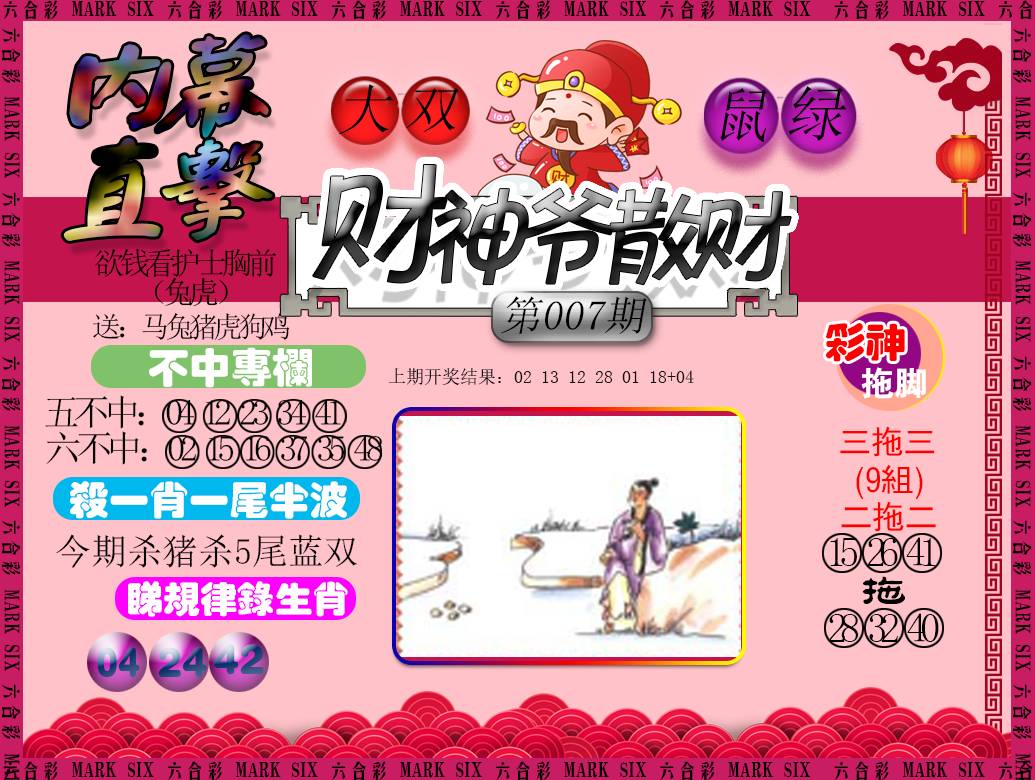 2025007期财神爷散财