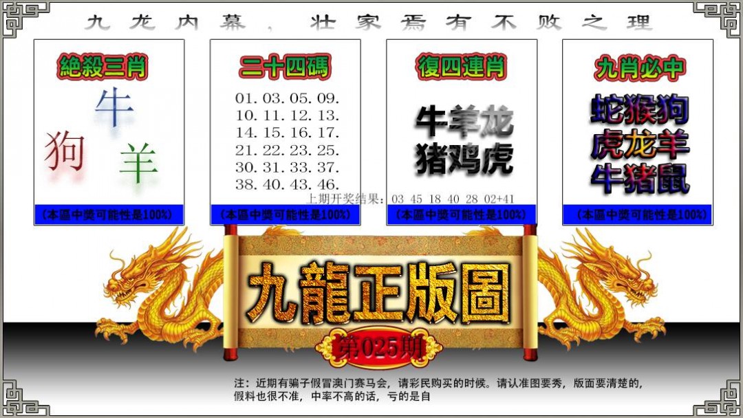 2025025期九龙正版图
