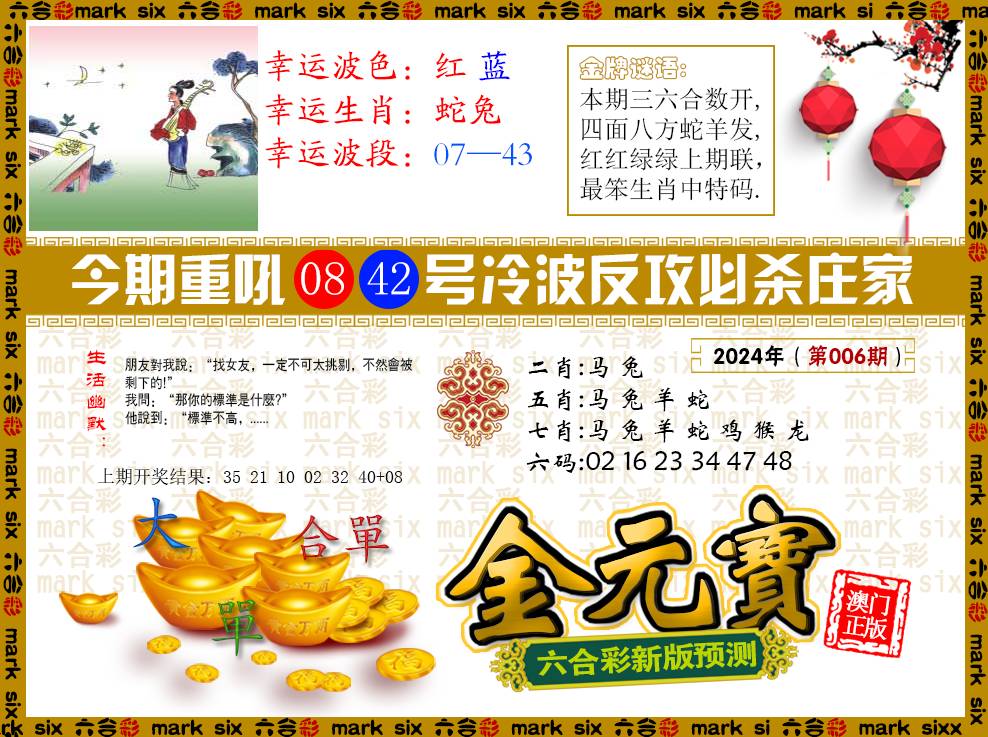 2025006期金元宝