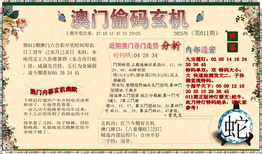 2025011期偷码玄机
