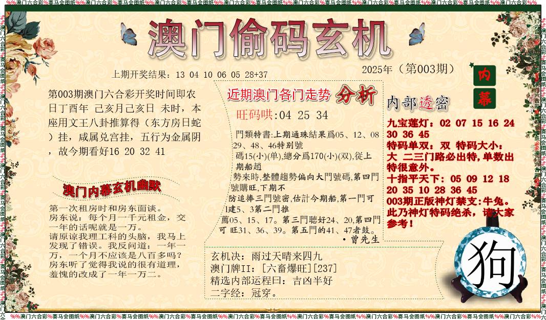 2025003期偷码玄机