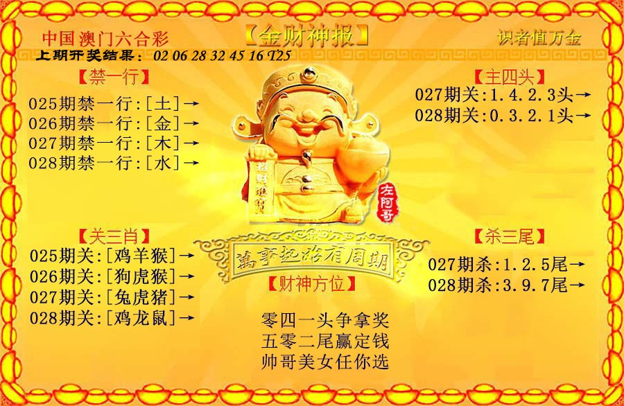 2025028期金财神