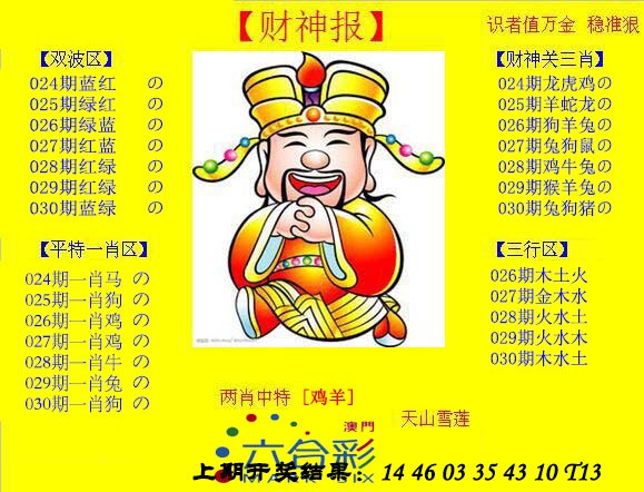 2025030期黄财神
