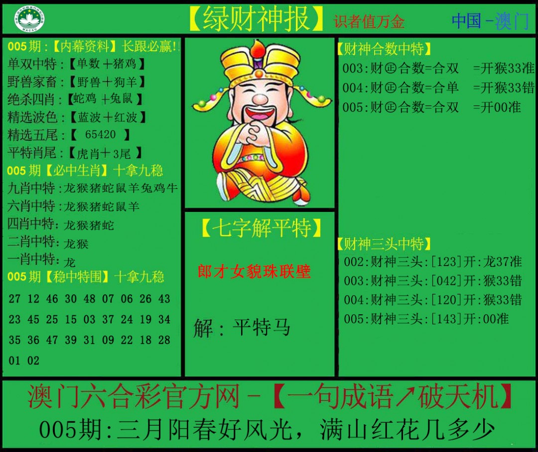 2025005期绿财神