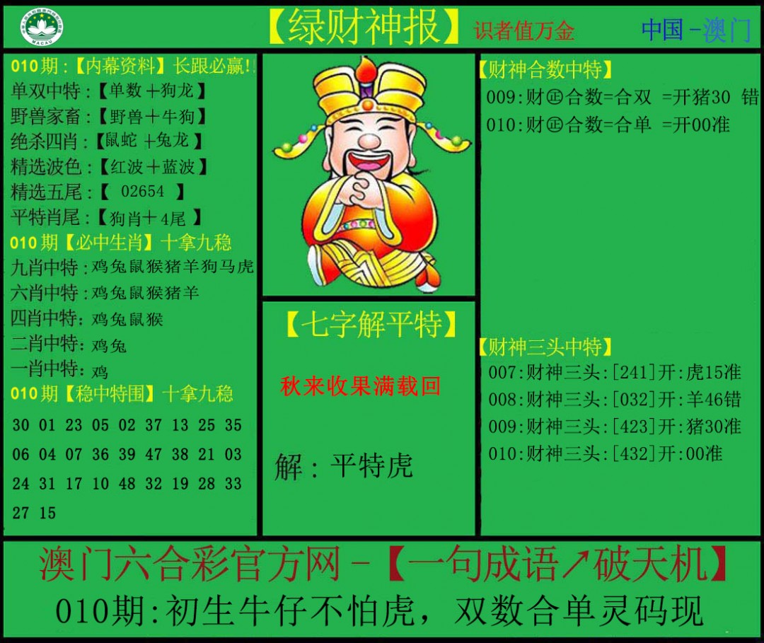 2025010期绿财神