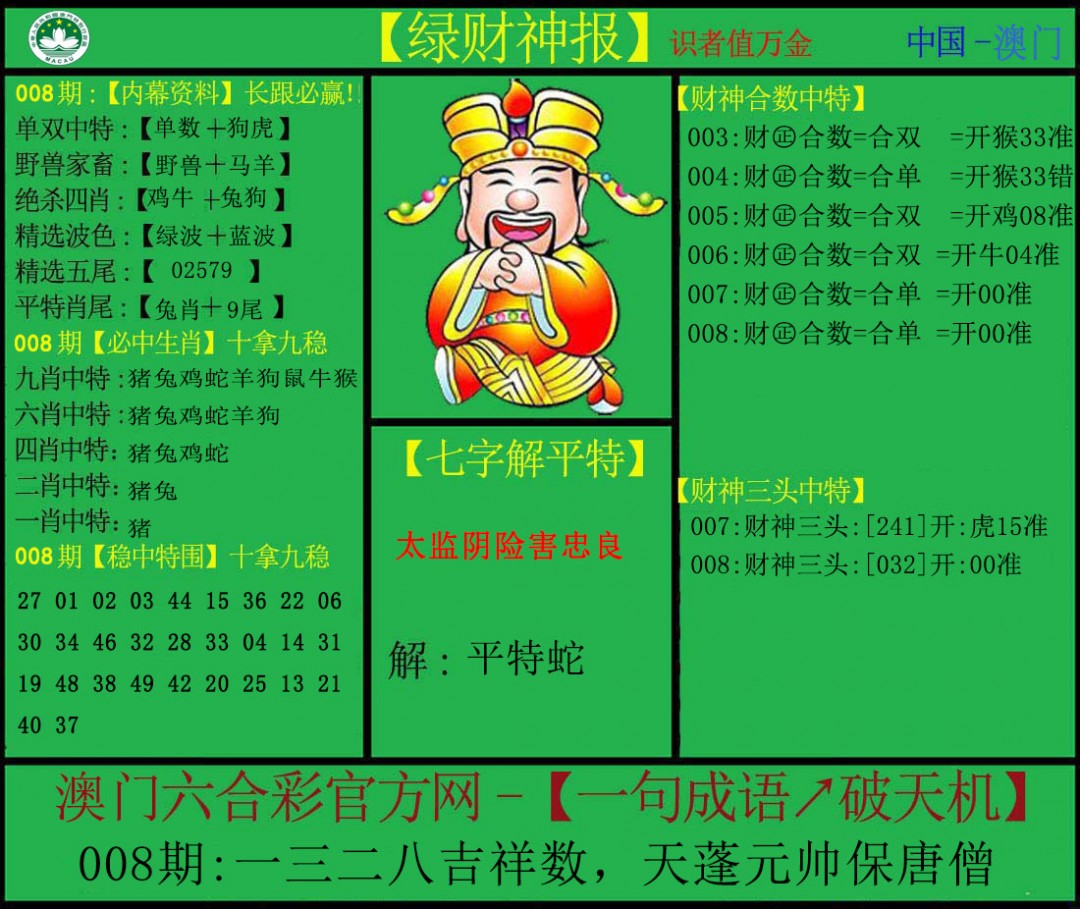 2025008期绿财神