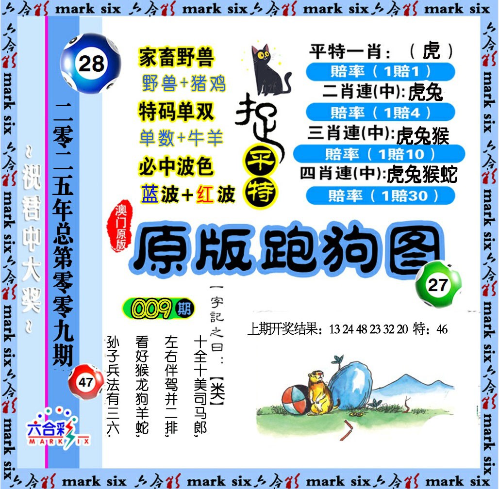 2025009期原版跑狗图